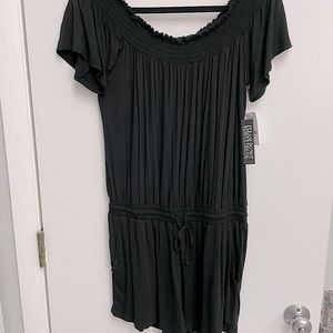 Black off the Shoulder Romper